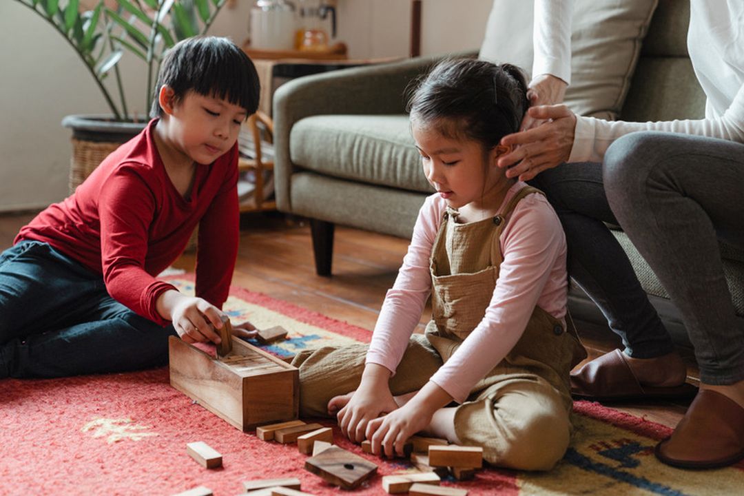 children playing on floor